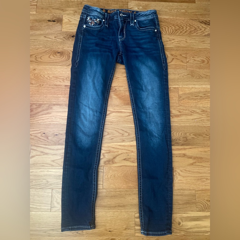 Rock Revival Blue Skinny Jeans Classic Style